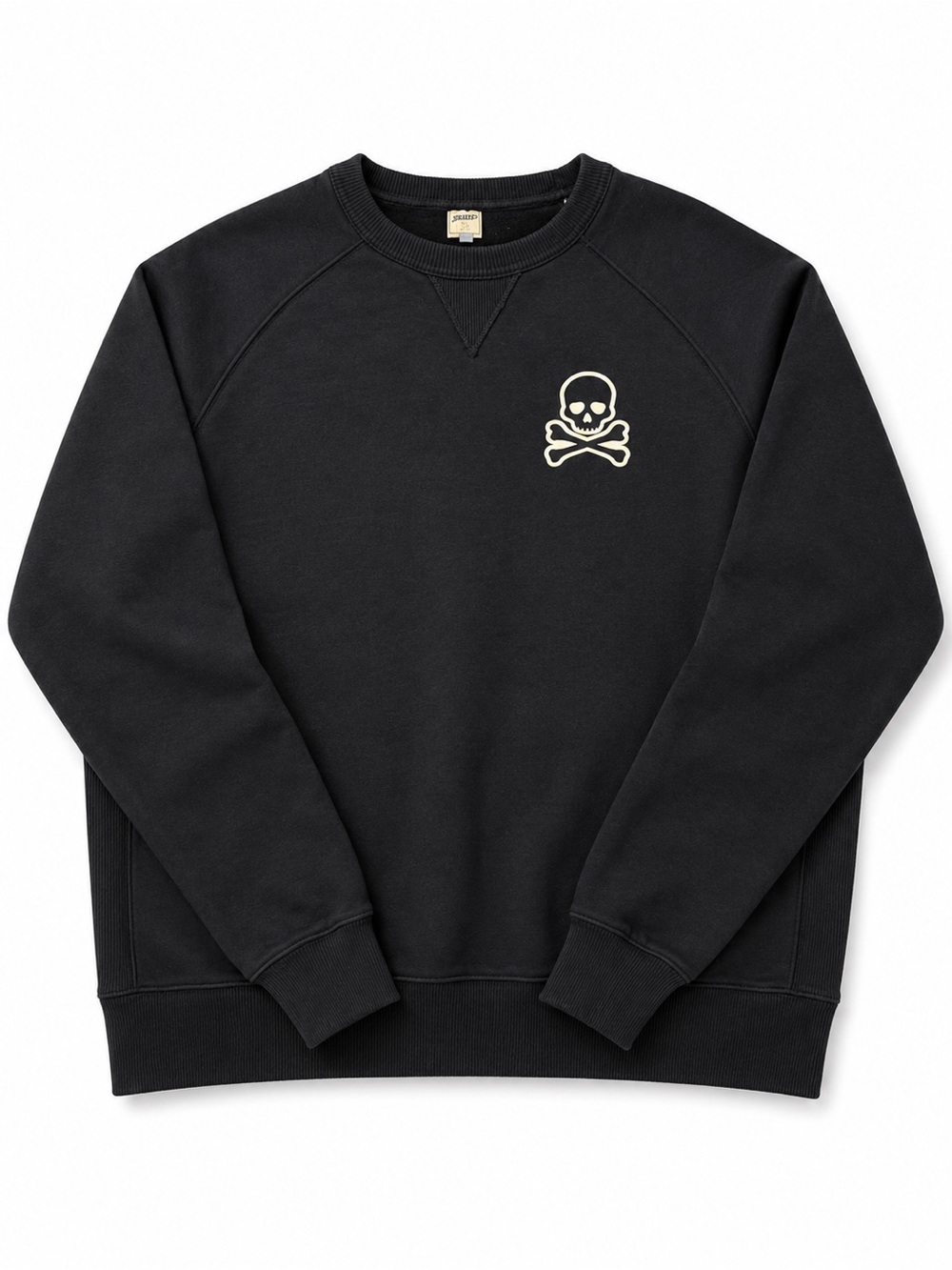 J. Press Navy Skull & Crossbones Crewneck Sweatshirt